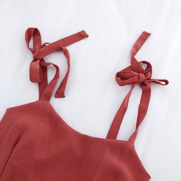 Rochie moderna de dama cu cravate in diferite culori