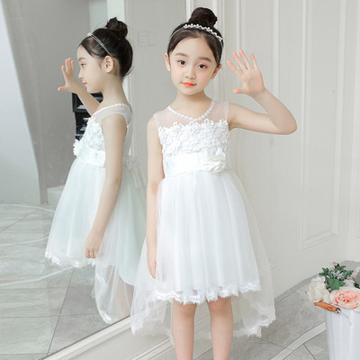 Rochie eleganta pentru copii in doua culori cu element 3D si tul