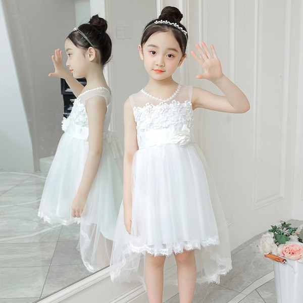 Rochie eleganta pentru copii in doua culori cu element 3D si tul