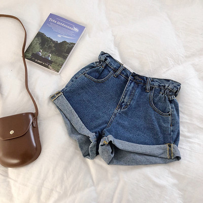 Blugi moderni de dama cu talie inalta si buzunar