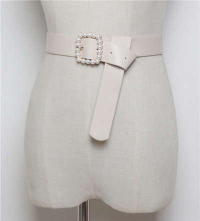 Női ökobőr öv gyöngyökkel több színben