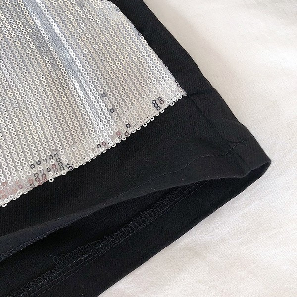 Pantaloni scurți moderni de damă cu talie înaltă și paiete în trei culori