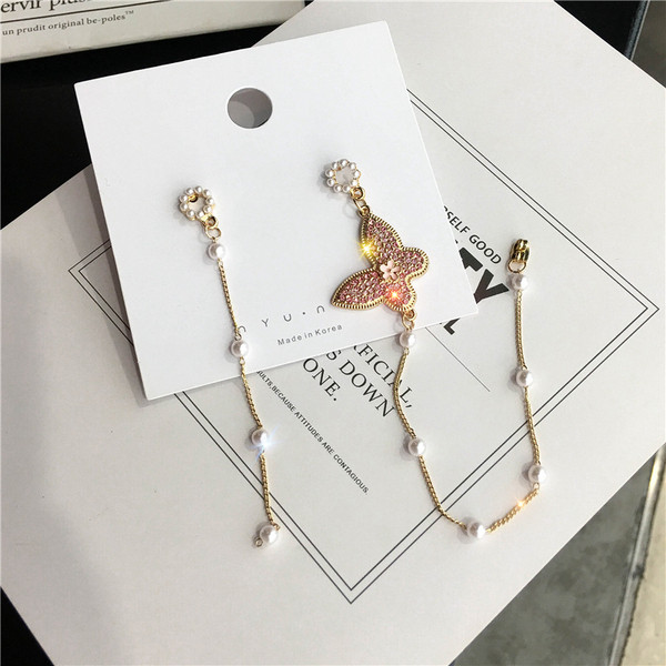 Cercei eleganti de dama - cu perle si pietre