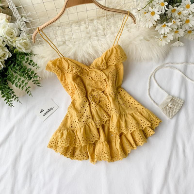 Maieu de damă din dantelă alb și roz