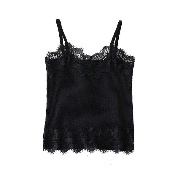 Maieu modern de dama cu bretele subtiri si dantela in mai multe culori