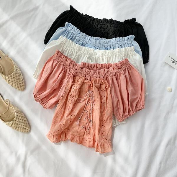 Bluză de damă modernă cu dantelă și mâneci scurte