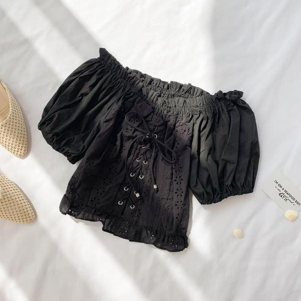 Bluză de damă modernă cu dantelă și mâneci scurte