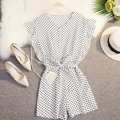 Γυναικεία ολόσωμη φόρμα  casual γπουά σε τρία χρώματα