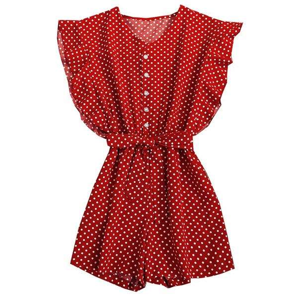 Γυναικεία ολόσωμη φόρμα  casual γπουά σε τρία χρώματα