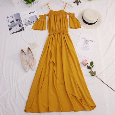 Rochie casual de dama cu bretele subtiri si maneci scurte in trei culori