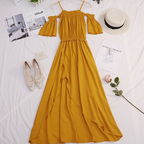 Rochie casual de dama cu bretele subtiri si maneci scurte in trei culori