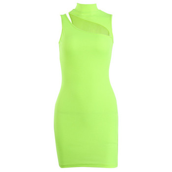 Aktuális női ruha magas gallérral, három színben