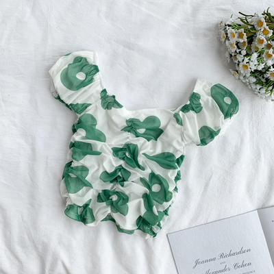 Bluză de damă modernă cu mâneci scurte în trei culori