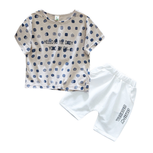 Set modern pentru copii cu inscriptii in doua culori - pentru baieti