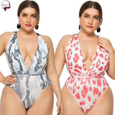 Costum de baie complet modern, cu decolteu adânc și mărimi până la 5XL