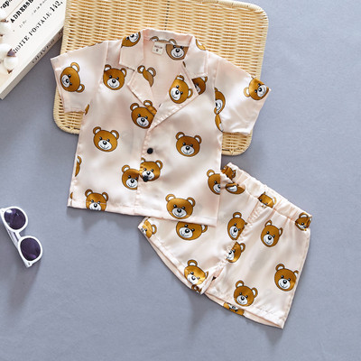 Pijamale pentru copii în două culori în două părți pentru băieți