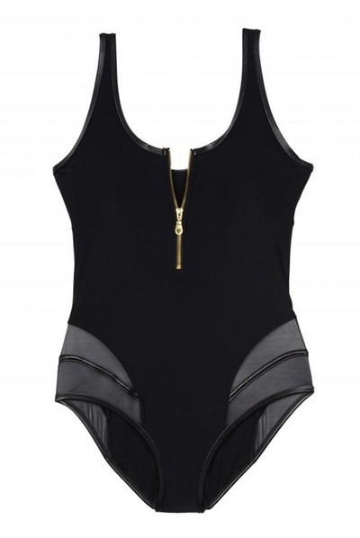 Μοντέρνο γυναικείο μαγιό μεγάλου μεγέθους με φερμουάρ σε δύο χρώματα