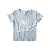 Alkalmi gyerekpóló fiúknak - kék és fehér színben