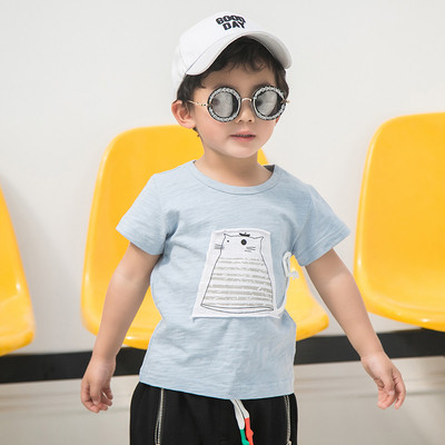 Alkalmi gyerekpóló fiúknak - kék és fehér színben