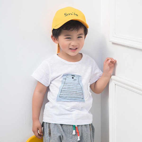 Alkalmi gyerekpóló fiúknak - kék és fehér színben