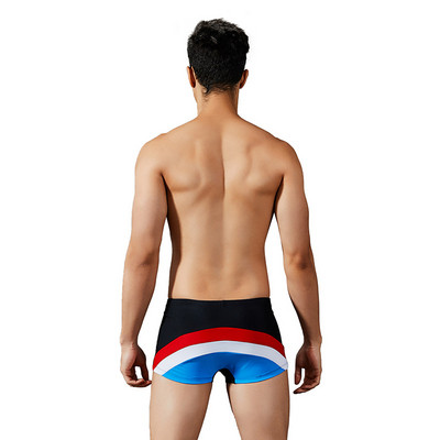 Costum de baie tip boxer barbati cu model colorat
