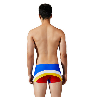 Costum de baie tip boxer barbati cu model colorat