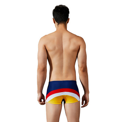 Costum de baie tip boxer barbati cu model colorat