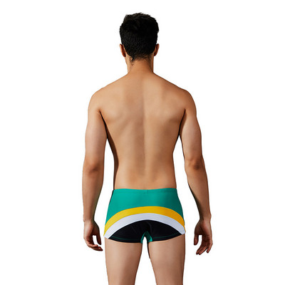 Costum de baie tip boxer barbati cu model colorat