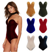 Modern női bársony test többféle színben