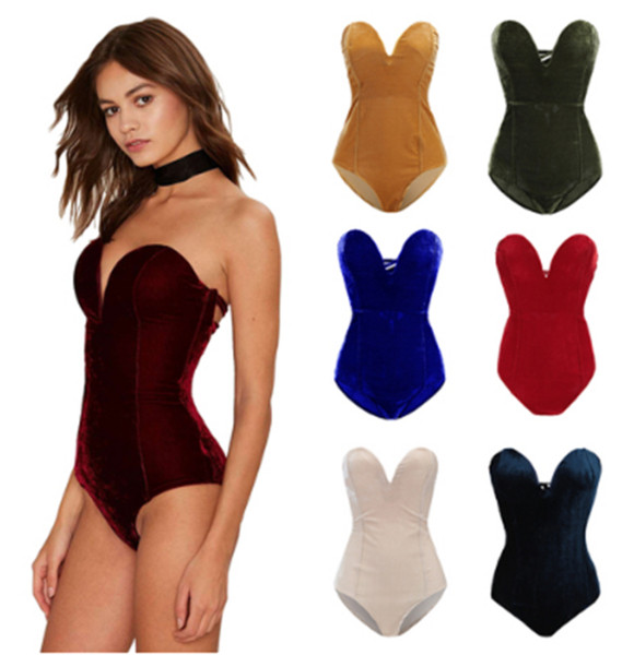 Modern női bársony test többféle színben