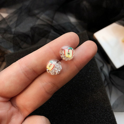 Női kis fülbevaló több színben gyöngyökkel