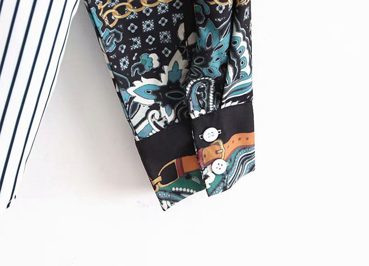 Cămașă modernă de damă cu guler clasic și mâneci lungi cu model cu model