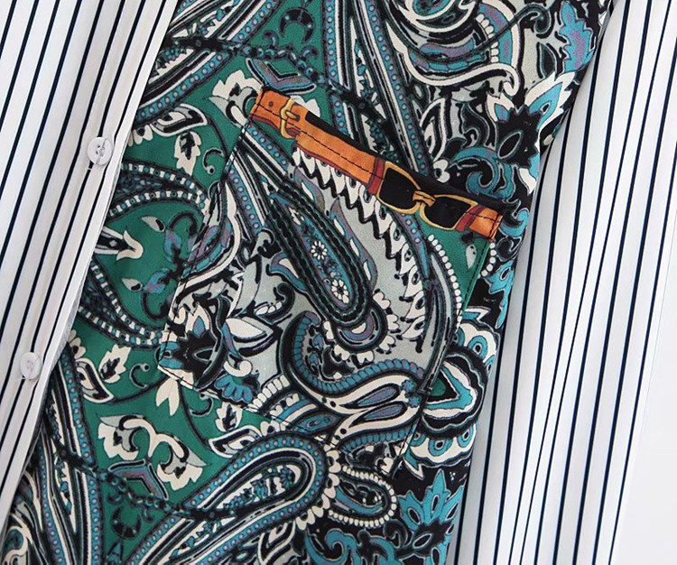 Cămașă modernă de damă cu guler clasic și mâneci lungi cu model cu model