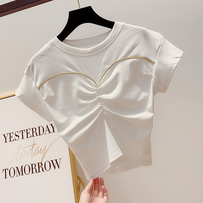 Bluză de damă cu mâneci scurte în patru culori