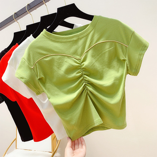 Bluză de damă cu mâneci scurte în patru culori