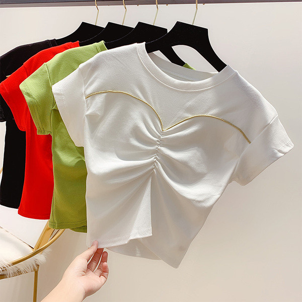 Bluză de damă cu mâneci scurte în patru culori