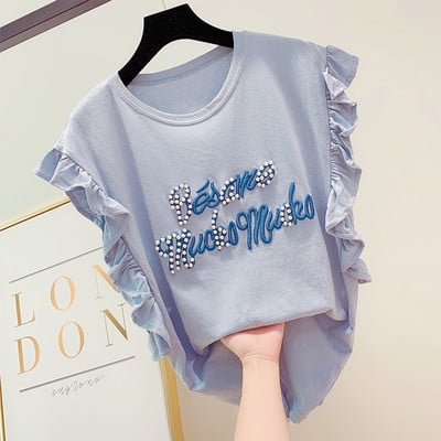 Bluza de dama cu broderie si perle in mai multe culori