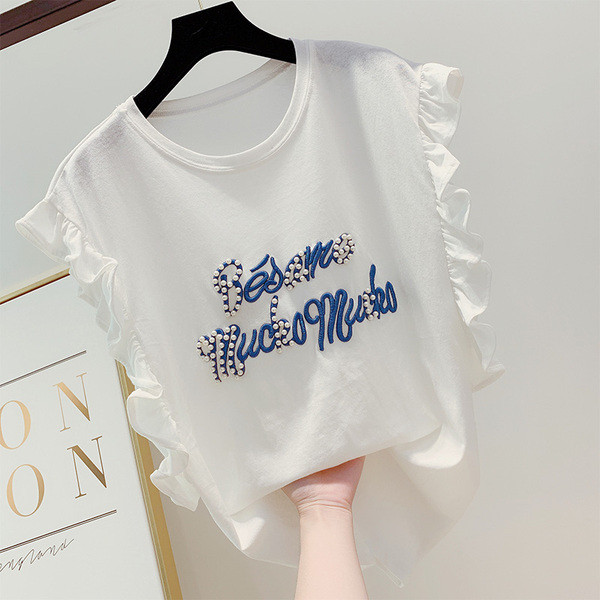 Bluza de dama cu broderie si perle in mai multe culori