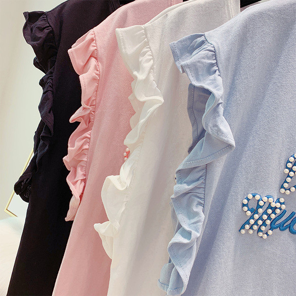 Bluza de dama cu broderie si perle in mai multe culori