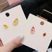 Cercei casual dama in galben si roz