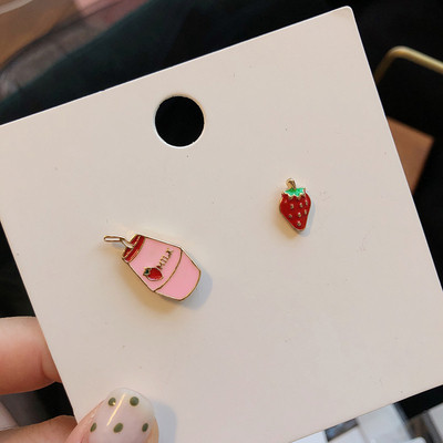 Cercei casual dama in galben si roz