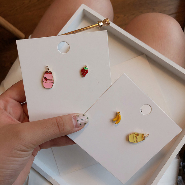 Cercei casual dama in galben si roz