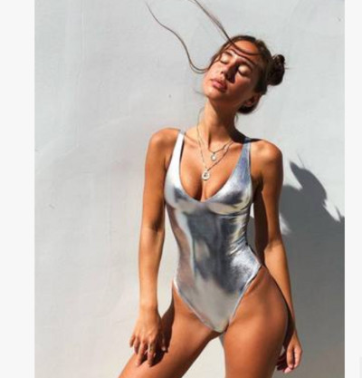 Új modell teljes fürdőruha O-nyakkal, ezüst és arany színben
