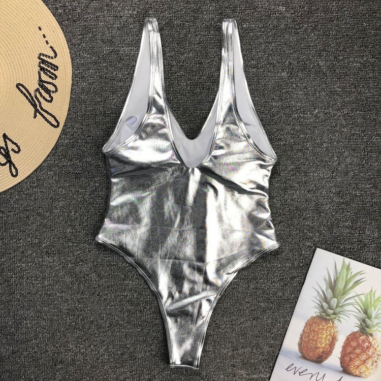 Új modell teljes fürdőruha O-nyakkal, ezüst és arany színben