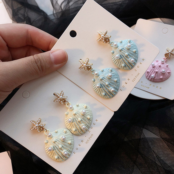 Női felső fülbevaló három színben gyöngyökkel és kövekkel