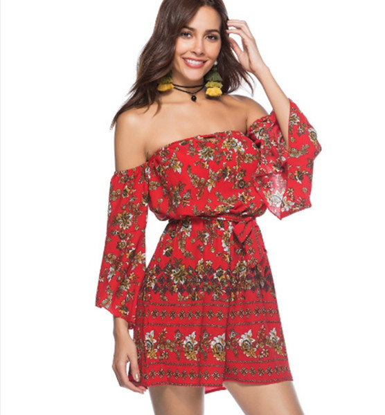 Φόρμες γυναικείες σε κόκκινο χρώμα με μοτίβα λουλουδιών