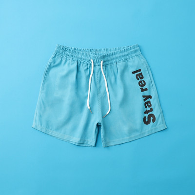 Pantaloni scurți casual pentru bărbați cu cravate și inscripție