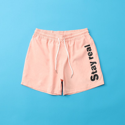 Pantaloni scurți casual pentru bărbați cu cravate și inscripție