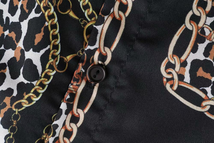 Cămașă scurtă modernă de damă cu mâneci lungi și model colorat