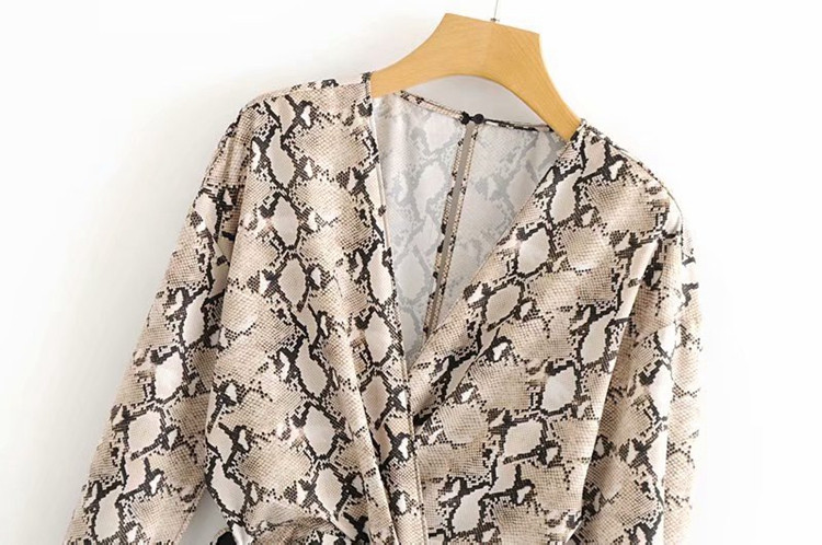 Γυναικείες ολόσωμες φόρμες  με κορδόνια στη  μέση και εκτύπωση φιδιών